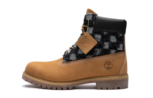 Timberland PREMIUM Short Combat Boots Men's Black Brown