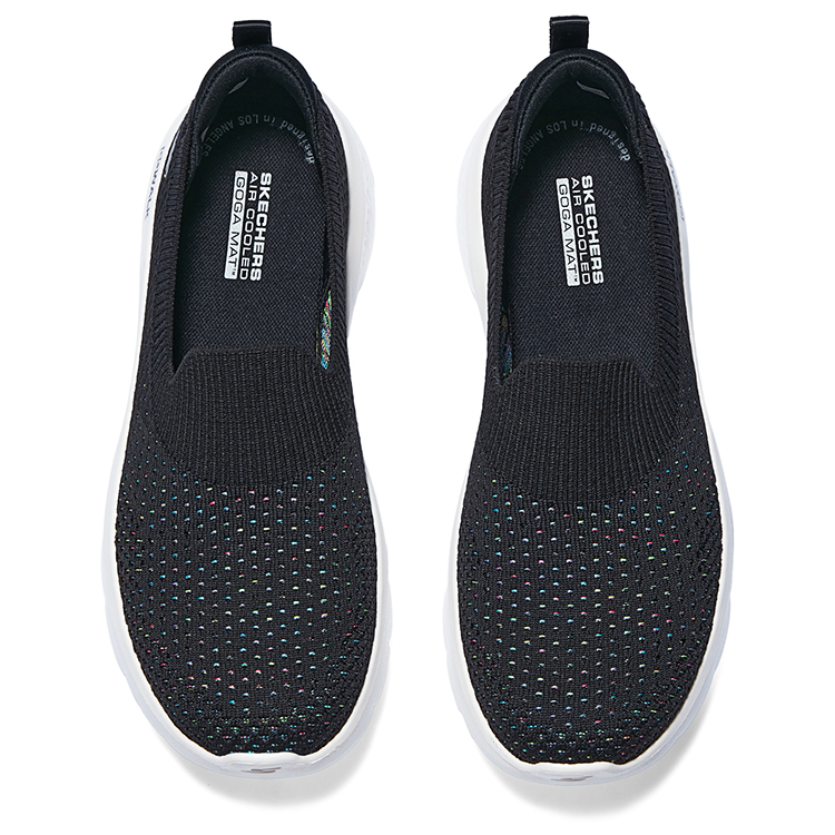 Skechers Go Walk Fle Mesh, Textile Wear resistant And Lightweight Low top Casual Shoes Women’s Black White