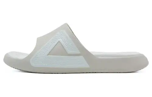 PEAK Taichi Classic Slippers Cushioning Slip Resistant Slide Slippers Women's White Light Khaki