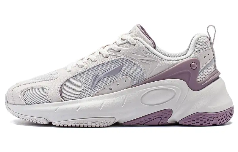Li Ning Sports Life Collection Low top Casual Shoes Women's White Sand Gray