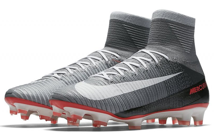 Мужские бутсы Nike Mercurial Superfly 5 FG (серый с черным) — фото 3