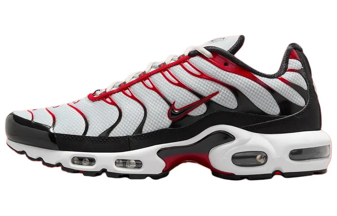 Nike Air Max Plus Mesh Abrasion Resistant Abrasion Resistant Low top Casual Shoes Men's Black/White/Red