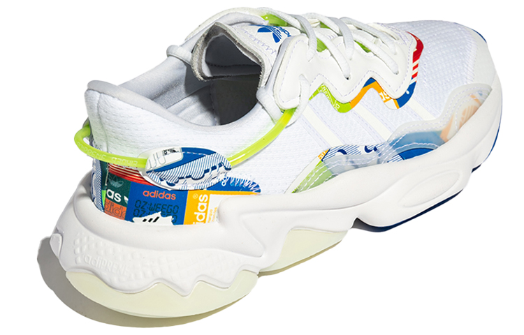 Кроссовки adidas originals Ozweego (бело-сине-красные) — фото 4