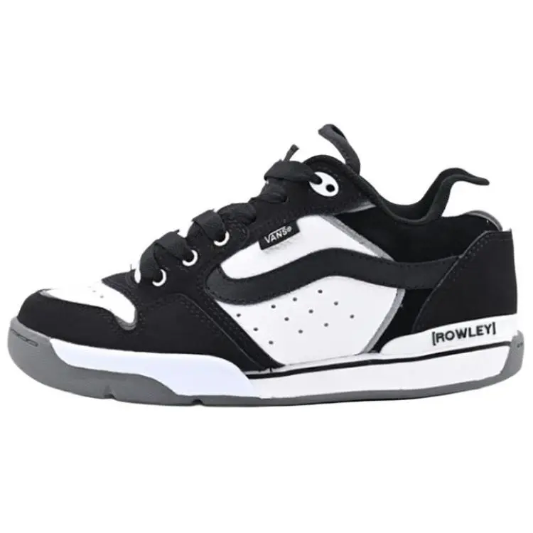 Vans Rowley Abrasion Resistant Low top Casual Shoes Unisex Black White