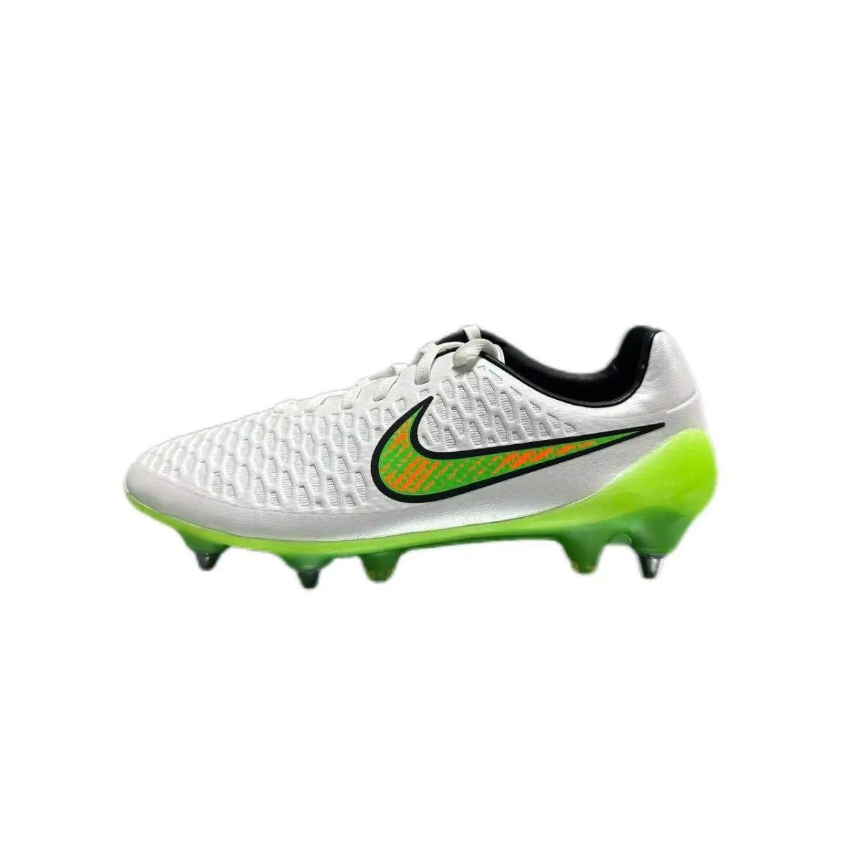 Nike Magista Opus SG Soft Ground Leather Abrasion Resistant Soccer Shoes Men's Ivory White
