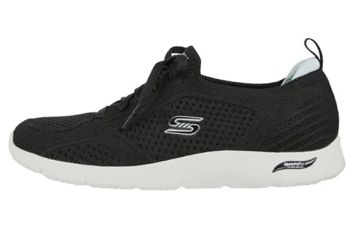 Skechers ARCH FIT REFINE Fabric Low top Casual Shoes Women's Black White