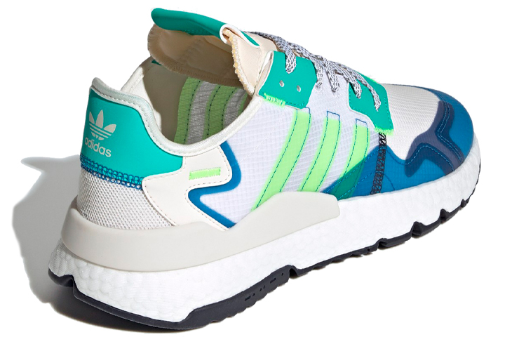 Кроссовки adidas originals Nite Jogger (белый / зеленый / синий) — Белый / зелёный / синий — фото 4