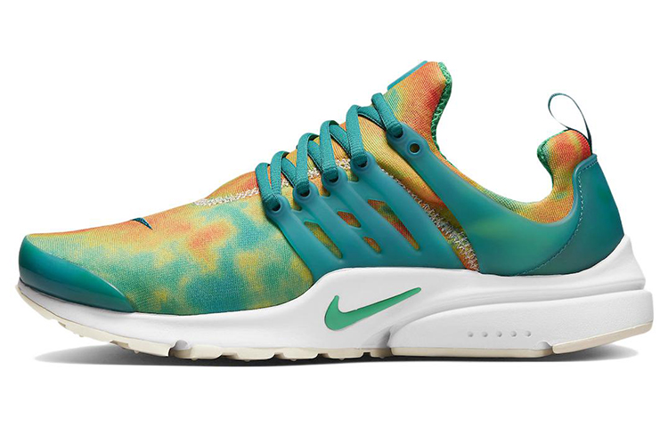 Мужские кроссовки Nike Air Presto Tie-Dye (зелено-желтые)