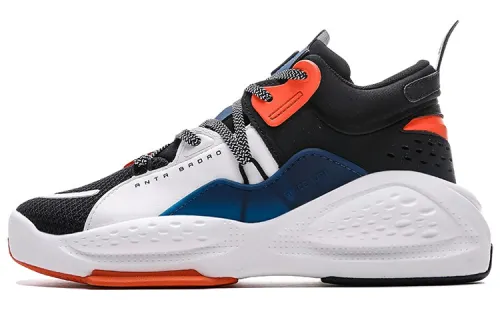 Anta Bastard Life Collection Mid top Skateboard Shoes Men's White Blue Black