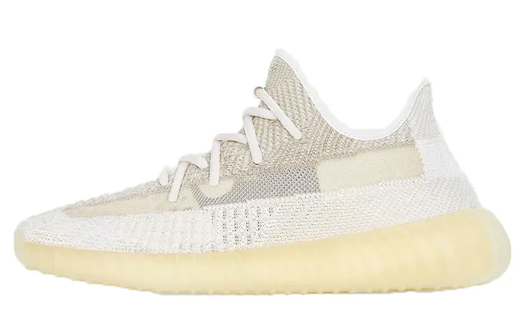 Adidas Originals Yeezy Boost 350 V2 'Natural' Fabric Slip Resistant Lightweight Low top Casual Shoes Unisex Ecru