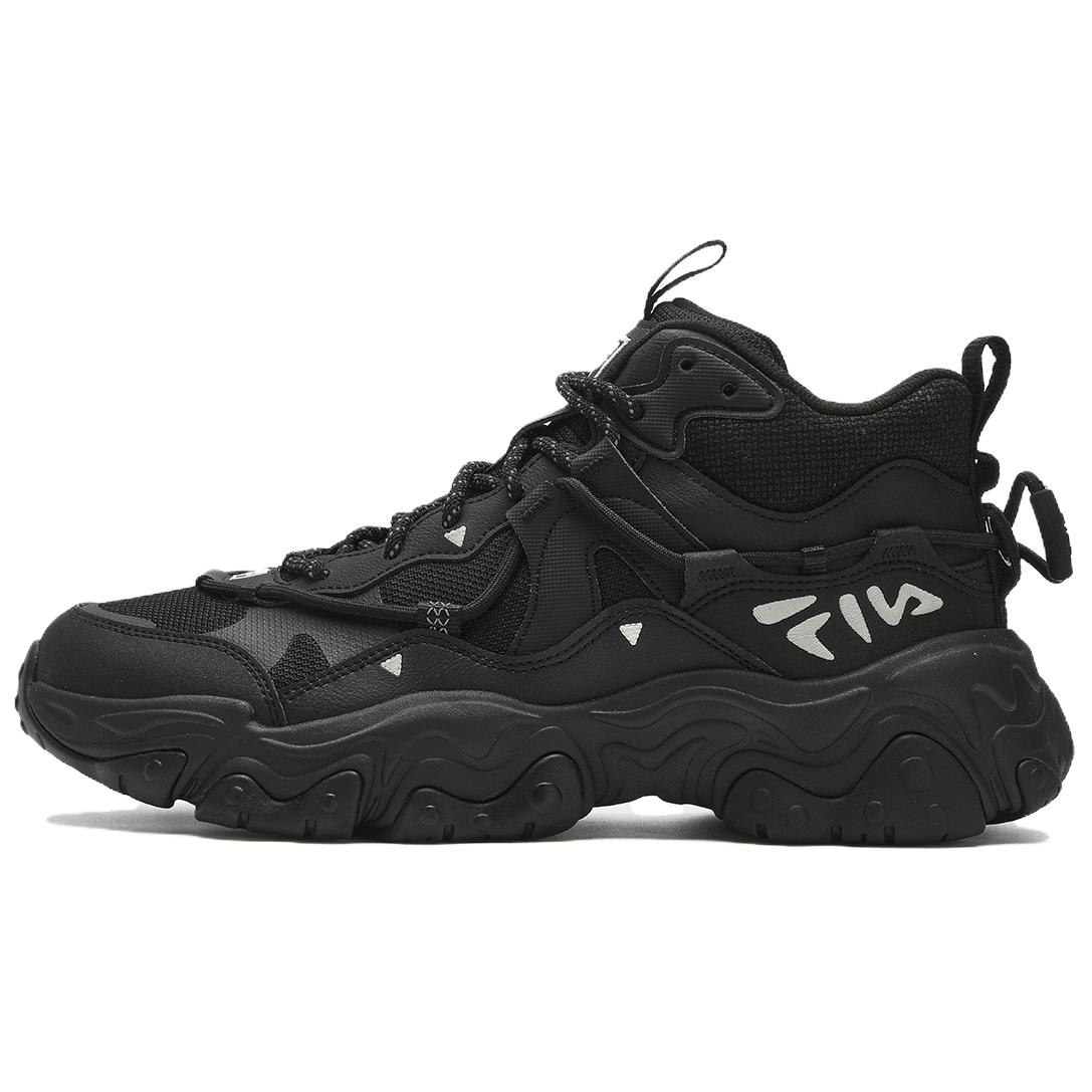 FILA FLUID 5 Cat Paw 5.0Mid Textile, Synthetic Leather Low top Casual Shoes Men's Black
