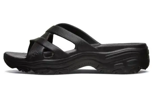 Skechers D'LITES Slide Slippers Women's All Black