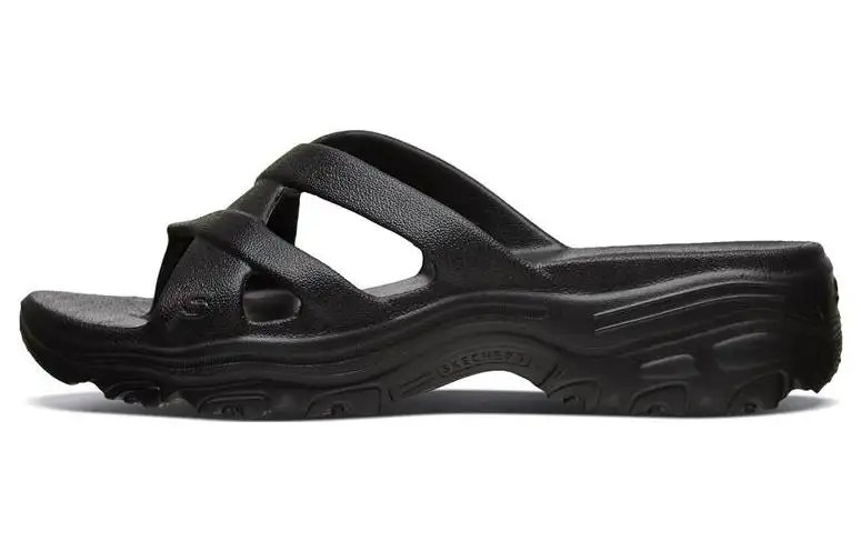 Skechers D'LITES Slide Slippers Women's All Black