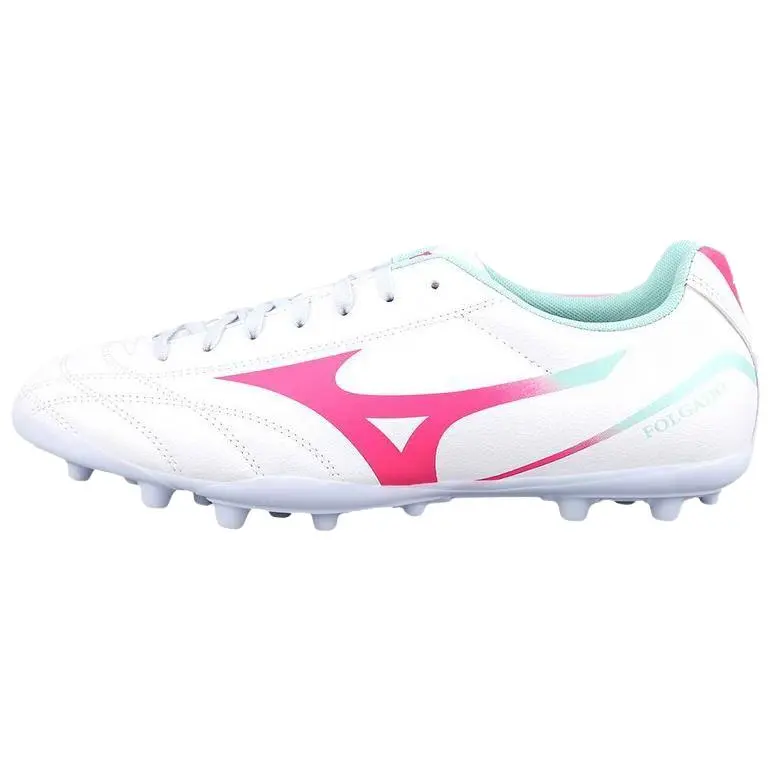 Mizuno AG Artificial Ground Slip Resistant Abrasion Resistant Breathable Coverage Soccer Shoes Men's White Pink
