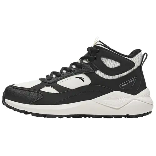 Anta Pedal Island Fleece Lined Comfortable Fashion Slip Resistant Abrasion Resistant High top Casual Shoes Men's