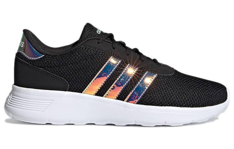 Женские кроссовки adidas neo Lite Racer (черно-бело-золотые) — фото 2