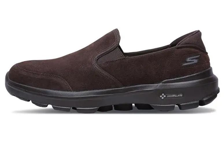 Skechers Go Walk 3 Cushioning Abrasion Resistant Low top Sports Casual Shoes Men's Chocolate