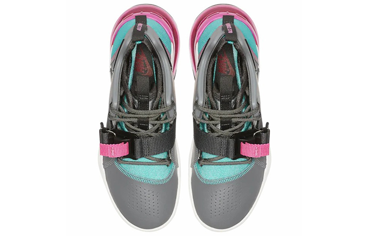 Женские кроссовки Nike Air Force 270 (серый / розовый) — фото 3