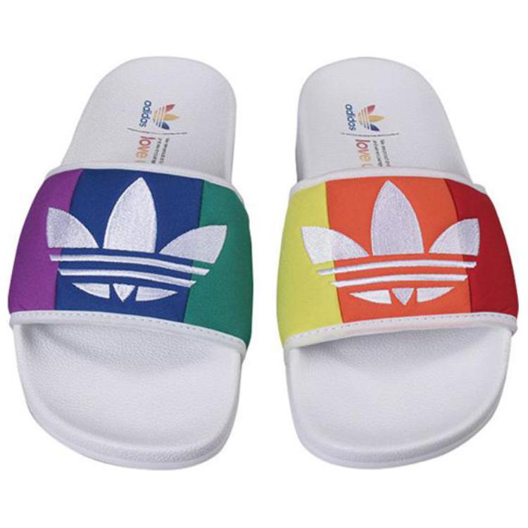 Шлепанцы adidas originals ADILETTE Pride Slide (разноцветные) — фото 3