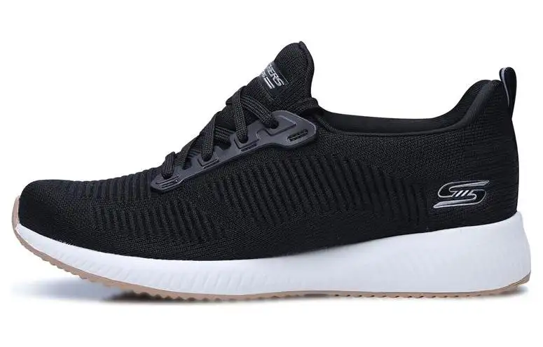 Skechers BOBS SQUAD Fabric Comfortable Abrasion Resistant Breathable Low top Casual Shoes Women's Black
