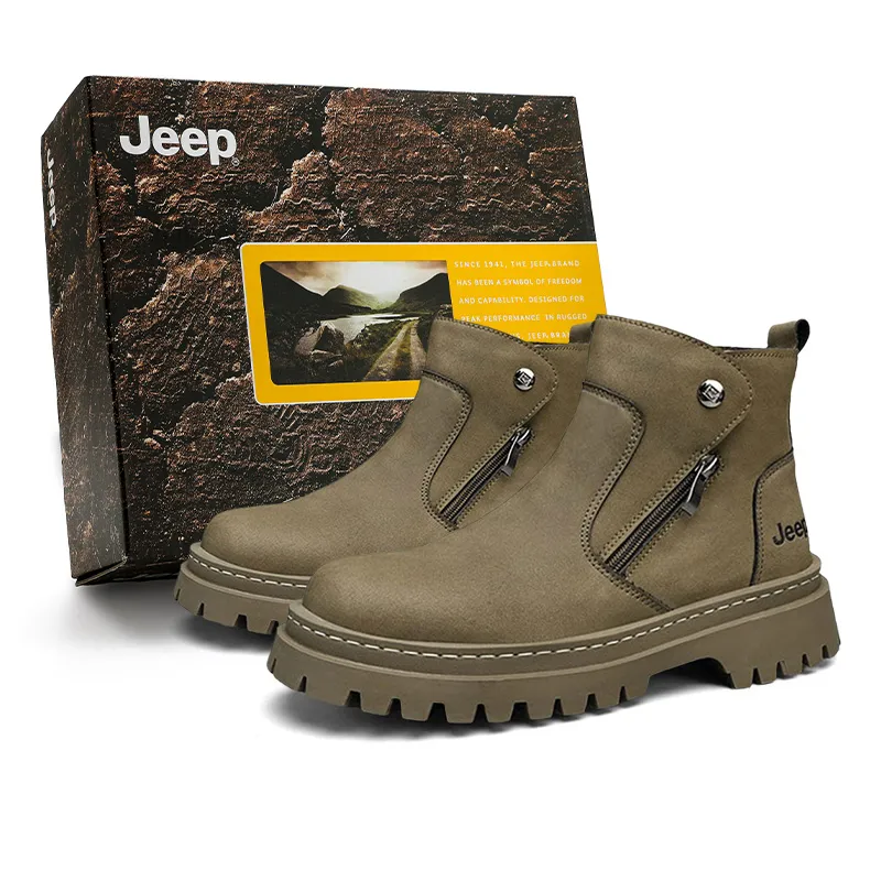 Jeep Crew Combat Boots Men's Khaki