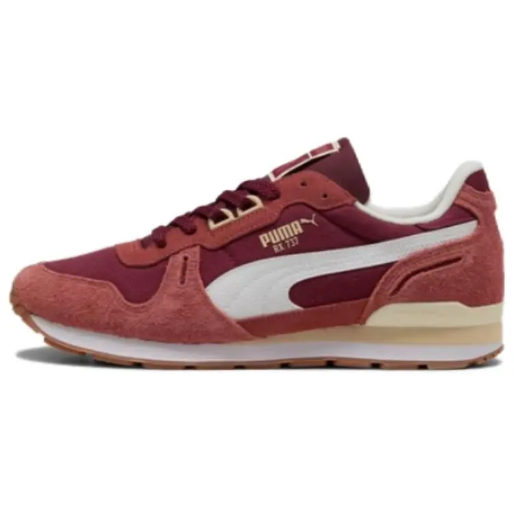 PUMA Rx 737 Textile, Artificial Leather Slip Resistant Low top Casual Shoes Unisex Brick Red