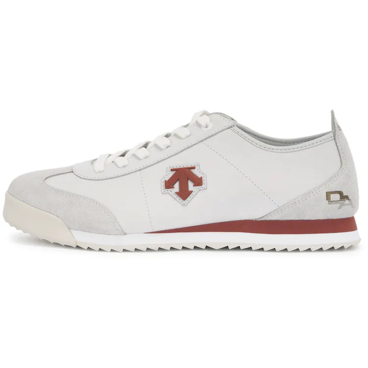 DESCENTE Sport Style CHRON LTR Lace Up Slip Resistant Abrasion Resistant Low top Casual Shoes Women's White