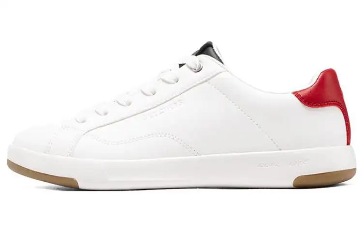 Skechers C Lites Synthetic Leather Sports Low top Casual Shoes Women's White Red