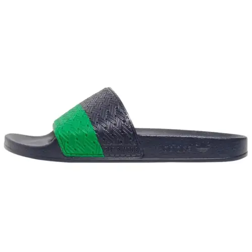 RAF SIMONS x Adidas Originals Adilette Slip Resistant Abrasion Resistant Slide Slippers Men's Dark Blue