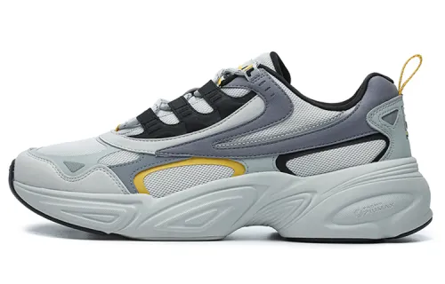 FILA Cube Textile, Synthetic Leather Low top Casual Shoes Men's Lunar Rock Gray