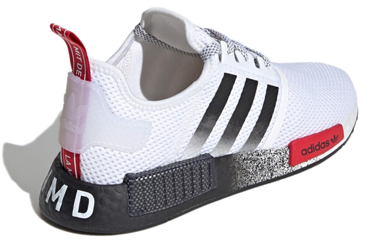 Кроссовки adidas NMD_R1 (белый / красный / черный) — Белый / красный / чёрный — фото 4