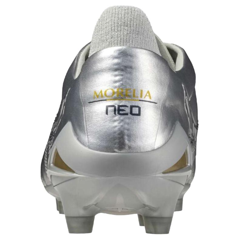 Mizuno Morelia Neo 4 Soft And Comfortable Slip Resistant Abrasion Resistant Soccer Shoes Unisex Silver