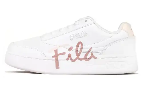 FILA Unisex Straw Logo Cushioning, Wear Resistant Low top Casual Shoes Women's White