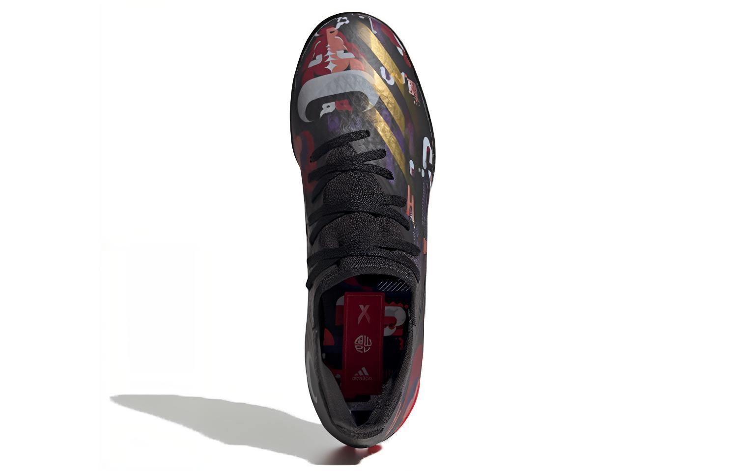 Бутсы adidas X GHOSTED.3 TF (черные / красные) — Чёрный / красный — фото 5
