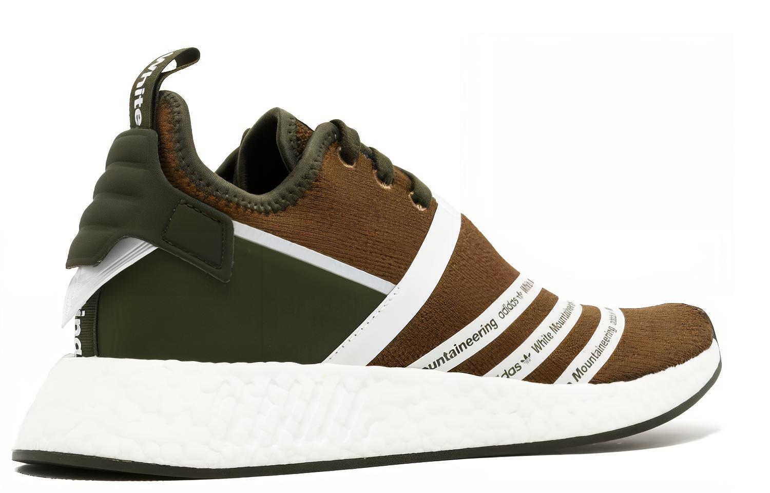 Кроссовки adidas originals NMD_R2 (коричнево-зеленые) — фото 4