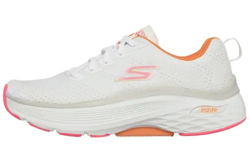 Skechers Max Cushioning Arch Fit Low top Casual Shoes Women's White Orange