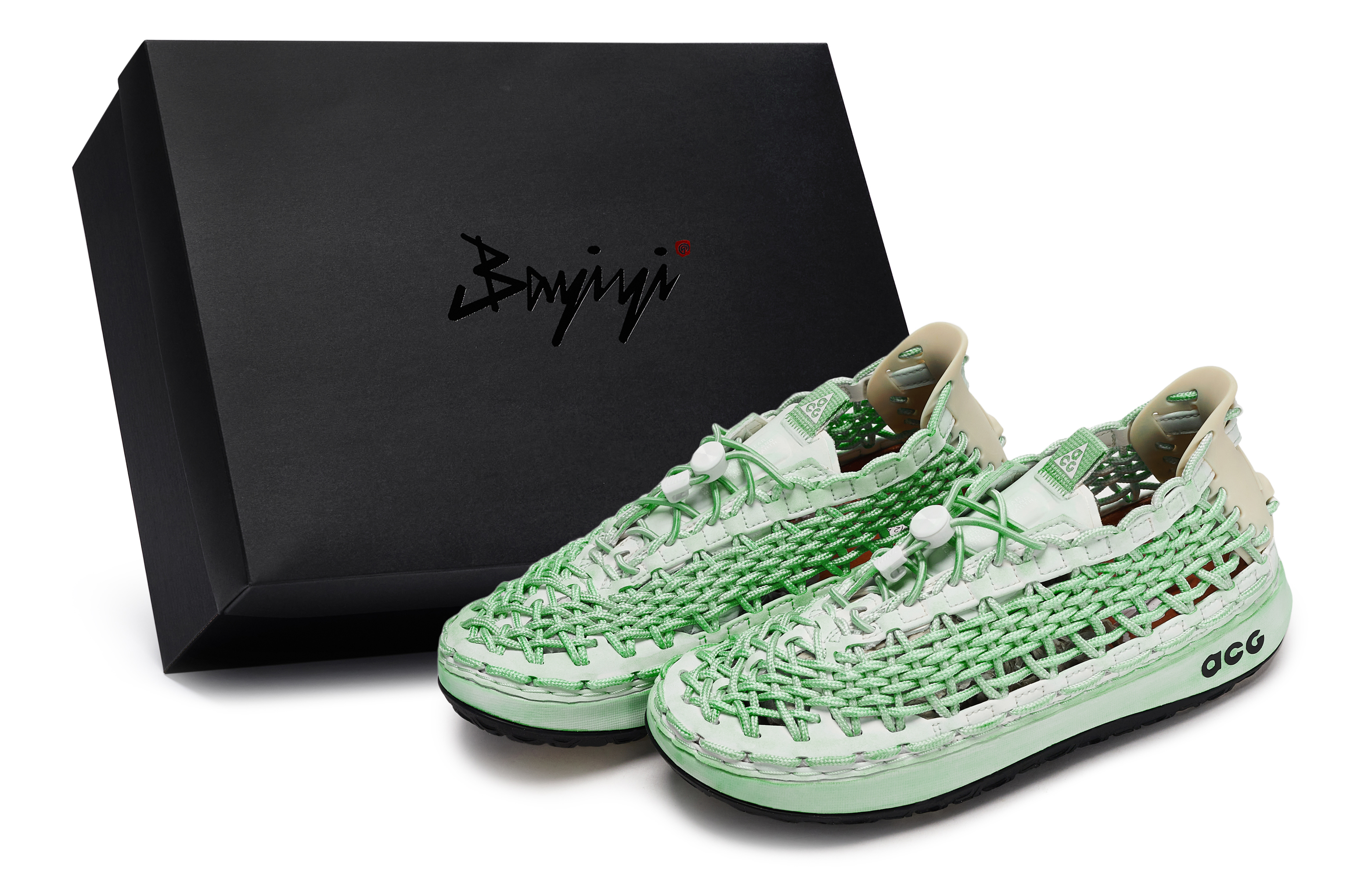 Nike ACG Watercat+ 811 Manufacturing, Grass Shadow Fireflies, Special Shoe Box Low top Casual Shoes Unisex Green