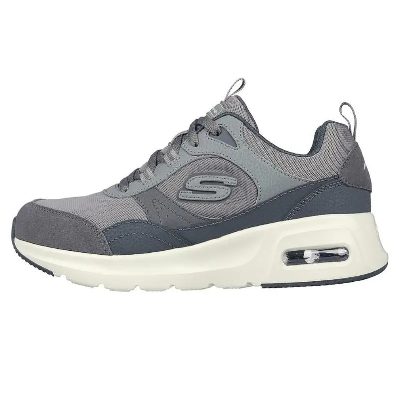 Skechers Mesh, Suede Cushioning Abrasion Resistant Cushioning, Wear Resistant Low top Casual Shoes Men's Gray