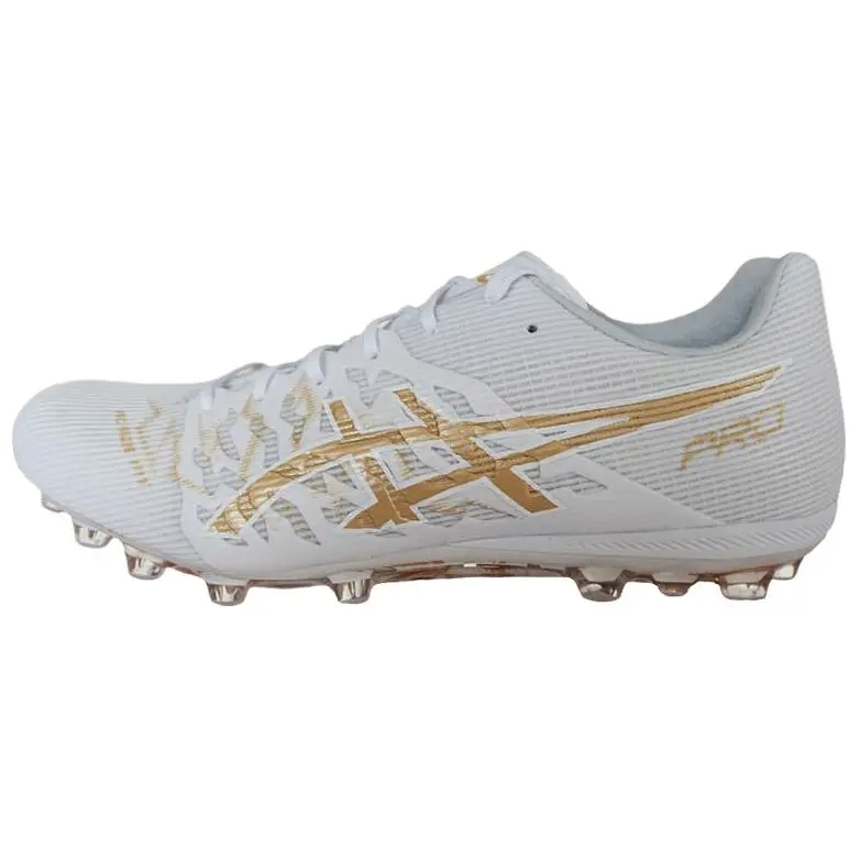 ASICS DS LIGHT ACROS PRO 3 Abrasion Resistant Soccer Shoes Unisex White Gold