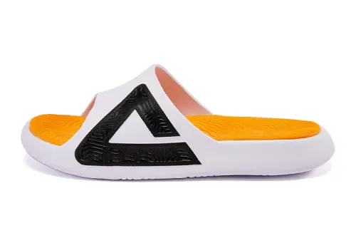 PEAK Slide Slippers Men's White Black Orange