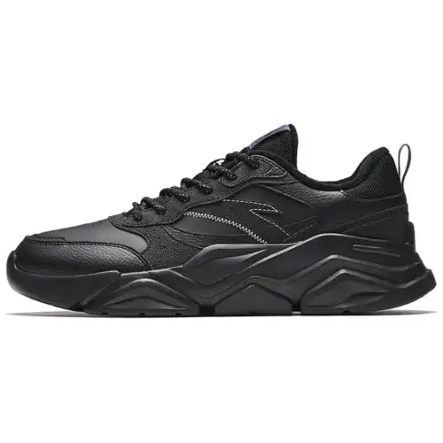 Anta Starry Night Comfortable Fleece Lined Abrasion Resistant Lightweight Thermal Low top Casual Shoes Men's Black