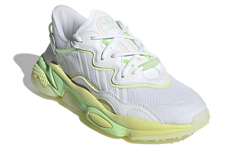 Женские кроссовки adidas Ozweego (бело-желтые) — Белый / жёлтый — фото 3