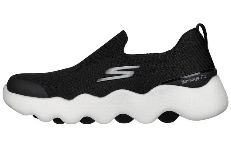 Skechers Go Walk Massage Fit Fabric Low top Casual Shoes Women's Black
