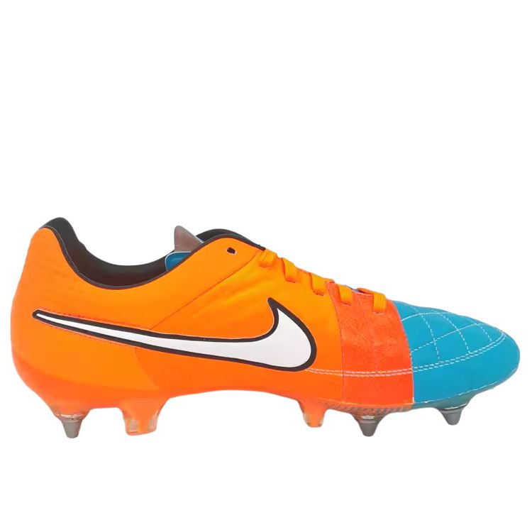 Nike Slip Resistant Coverage Support Balance Soccer Shoes Unisex Blue Orange