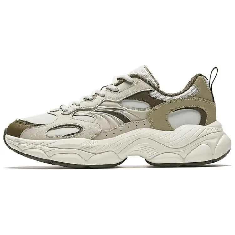Anta Millennial Generation Abrasion Resistant Slip Resistant Low top Casual Shoes Men's Green Gray