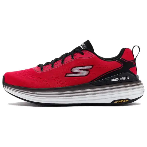 Skechers Max Cushioning Breathable Low top Running Shoes Men's Red Black