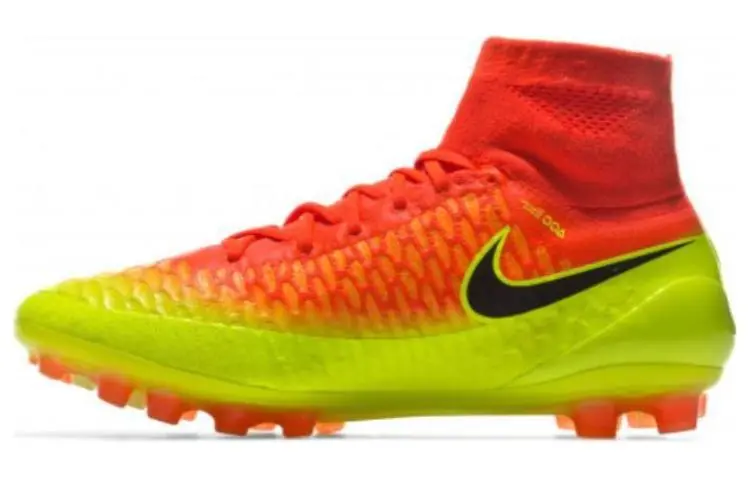Nike Magista Obra Comfortable Round Toe AG Artificial Ground Slip Resistant Abrasion Resistant Soccer Shoes Men's Red