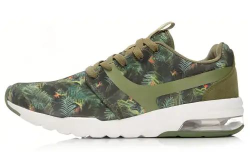 Li Ning Cushioning Slip Resistant Abrasion Resistant Low top Casual Shoes Men's Green Camouflage