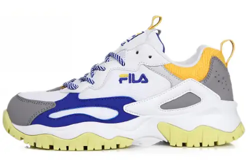 FILA Abrasion Resistant Low top Casual Shoes Women's Yellow Blue