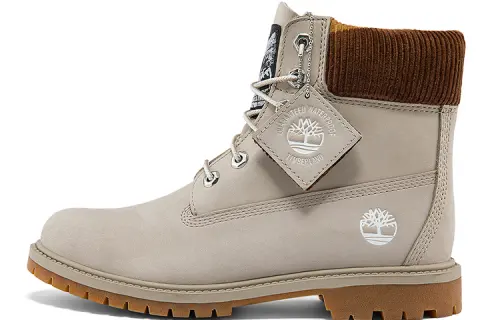 Timberland Heritage 6 Inch Waterproof Wide Fit Boots 'Beige Nubuck With Camo' Women's